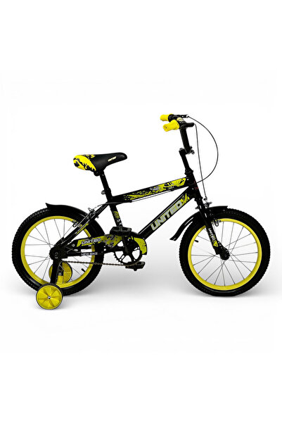 ALBADER دراجة أطفال مقاس 16 بوصة مزودة بعجلات مساعدة، وإطارات هوائية، وهيكل ف...