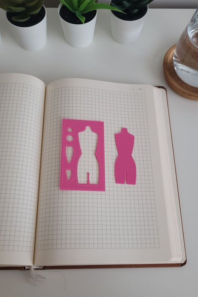Karmelom Studio Set de rigle pentru șablon de pictură pentru desen de design de modă