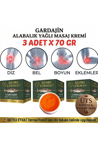 Dehre Lokman GARDAJİN NEW LÜX ALABALIK YAĞLI KREM ( 3 adet 70gr )Diz,Bel,Boyu...