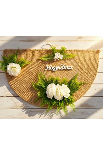 MACROMEKİDS Ev Girişine Özel Hoşgeldiniz Pleksi Kapı Süsü Tasarımlı Paspas Ta...