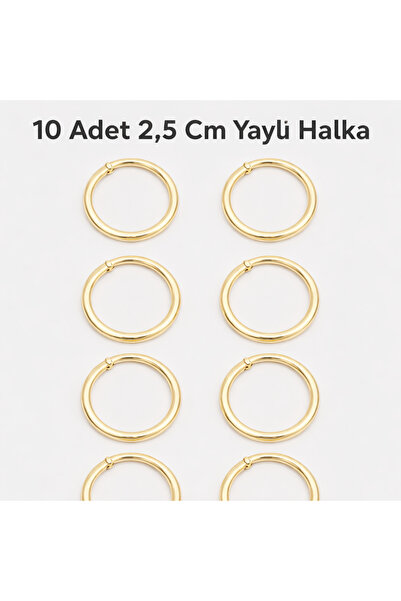 Alya trend Light Gold 2.5 cm 10 Pieces Spring Ring