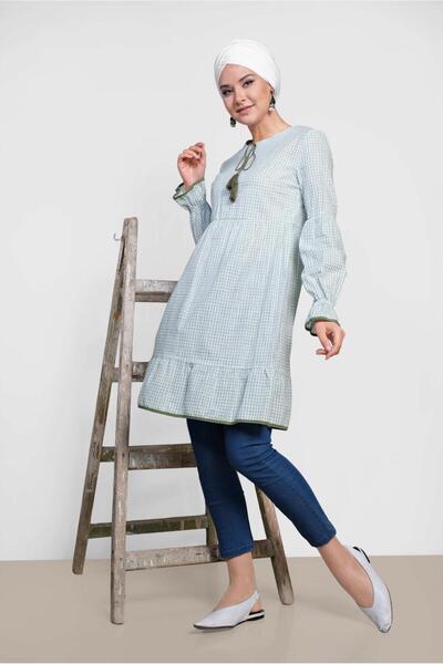 Alvina Square Patterned Tassel Detailed Tunic 4160