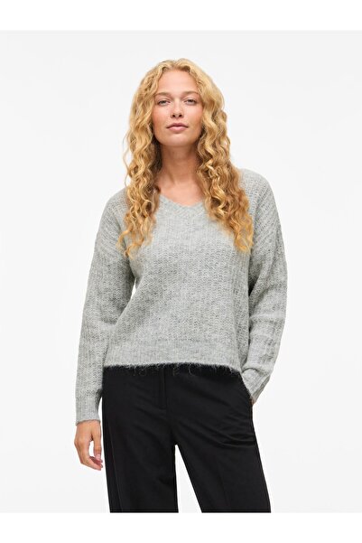 VILA Strickpullover VILAMPE V-Ausschnitt