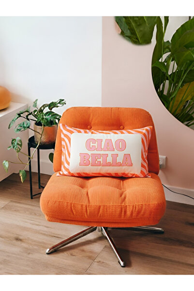 RahanDesign Ciao Bella Written Double Sided Decorative Suede Throw Pillow Cov...