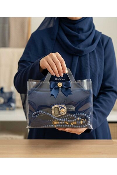 lifestyling Şeffaf kutulu eşarp tesbih taşlı Zikirmatik seti hediyelik Mevlüt...