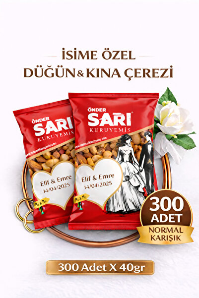 Önder Sarı Kuruyemiş Normal Karışık Düğün Ve Kına Çerezi Kişiselleştirebilir ...