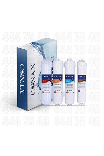 Conax Orijinal 3 Aşama İnline Filtre Seti + Postkarbon Filtre