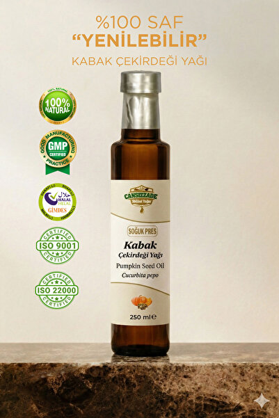 Cansızzade %100 Saf Kabak Çekirdeği Yağı - Soğuk Sıkım (Cold Press) - Doğal S...