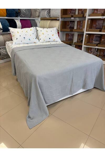 Sudemhome Διπλό Μέγεθος Μπάταλ Πικέ Σεντόνι με λάστιχο τεμάχια Σετ πικέ Γκρι