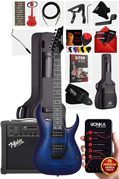Maxword Grade-25amp Blue Rosewood Yüksek Kalite Floyde Rose 25w Amfili Elektr...