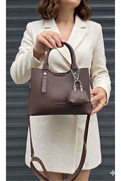 Just Polo حقيبة كتف أنيقة للنساء من الجلد الناعم الفاخر قابلة للتعديل بحزام م...