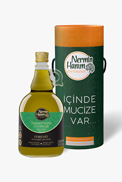 Nermin Hanım Zeytinliği Erken Hasat Soğuk Sıkım Zeytinyağı (1lt) - kutulu