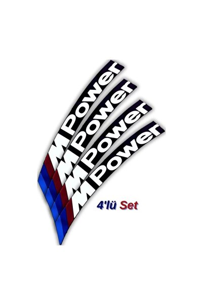 Genel Markalar M Power Beyaz 3D Lastik Yanak Yazısı