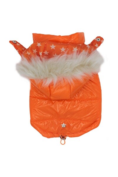 Pawstar Turuncu Moncler Yelek Küçük Irk Köpek Kıyafeti