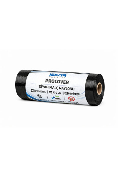 İSKAR PLASTİK İskar Procover Siyah Malç Naylonu 25 Metre 130 Cm 80 Mikron Del...