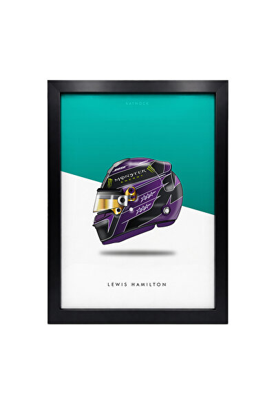 KAYNOCK Lewis Hamilton Poster Tablo, Mercedes Formula 1, Dijital Tasarım Tabl...