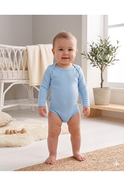 jijek baby kids Coppa Baby Long Sleeve 5-Piece Baby Bodysuit 100% Cotton Basi...