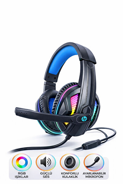 HP DHE-8010UM Işıklı Mikrofonlu Gaming Oyuncu Kulaklık