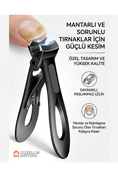 Güzellik Deposu Premium Profesyonel Mantarlı Ve Kalın Tırnak Makası - Batık T...