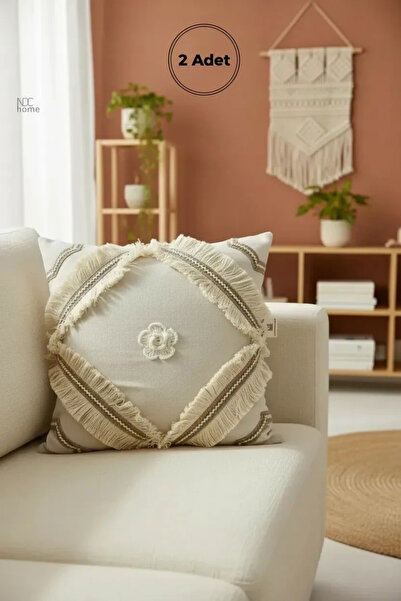 NDC HOME Poseban dizajn Jednostruka Lan Krema Jastuk Navlaka za jastuk 43x43