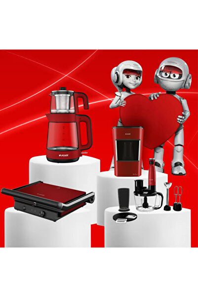 Arçelik Resital Mutfak Aletleri Çeyiz Seti Kırmızı