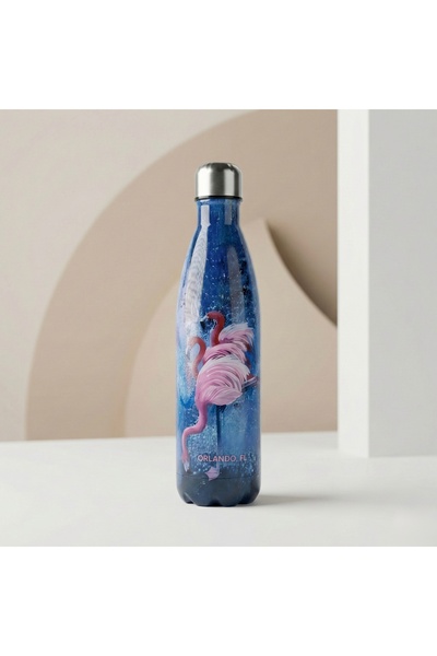 OGS قارورة من الفولاذ بتصميم فلامنجو - تحافظ على البرودة لمدة 24 ساعة والساخن...