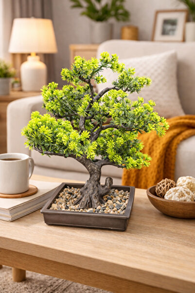ENG PARTİ DÜNYASI Bonsai Ağacı Saksıda Dekoratif Yapay Ağaç