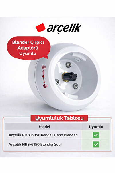 Arçelik محول خفق خلاط ريسيتال RHB 6050 باللون الأبيض