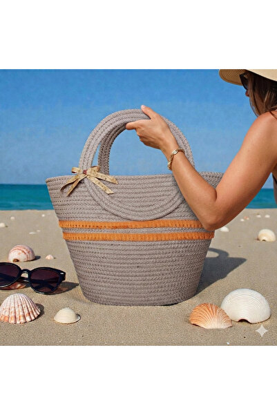 bayram taşcıoğlu home desing Daily Vacation Straw Beach Bag Handle Bag