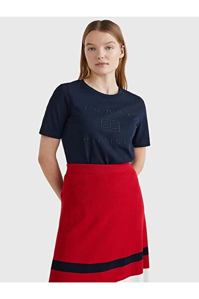 Tommy Hilfiger Rosa Regular Fit T-Shirt with Metals Ww0Ww33522