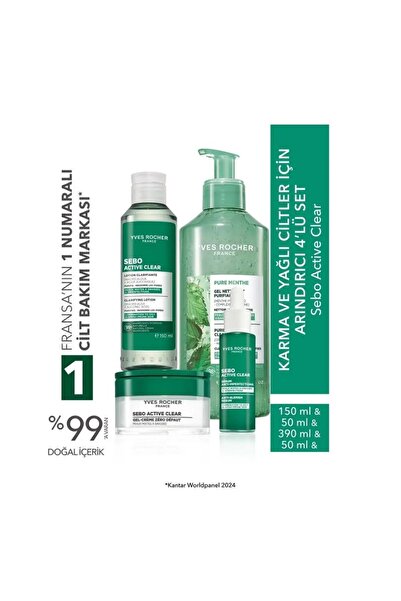 Yves Rocher Sebo Active Clear Karma ve Yağlı Ciltler İçin Arındırıcı Bakım Se...