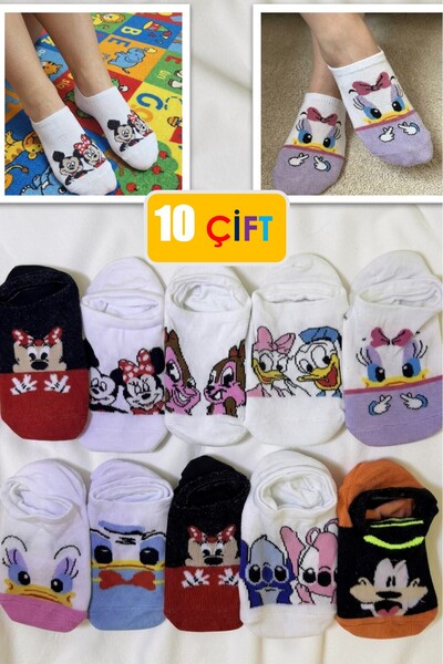 YASYAS 10 perechi de set de șosete distractive și drăguțe pentru femei person...