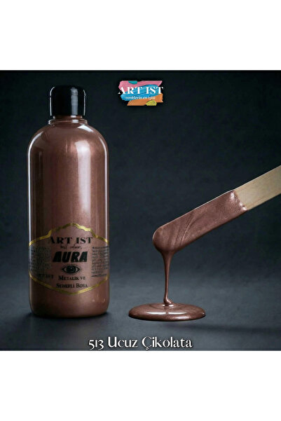 ART IST AURA Sedefli ve Vernikli Metalik Akrilik Boya 500 ml – 513 Ucuz Çikol...