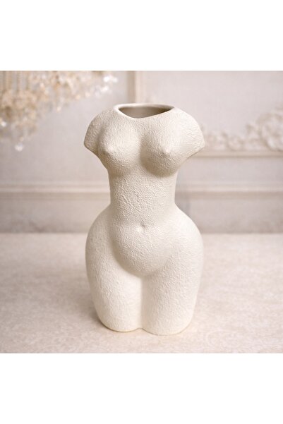 velve Vaza ceramica Naked, in forma de bust femeie, decoratiune artizanala, a...