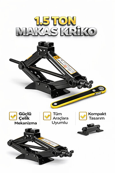 Reidan 1,5 Ton Kriko Yeni Nesil Tip Cırcır Kollu Kolay Araba Oto Kriko TÜM AR...