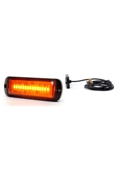 WAS Stroboscop LED portocaliu 1469 W218 cu montare pe grilă, bliț bifazat 12V...