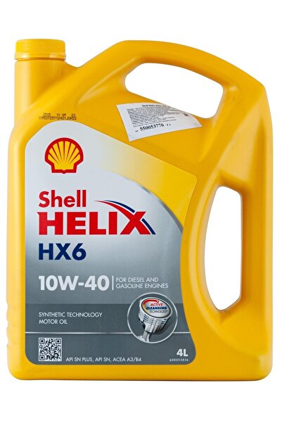 SHELL Helix Hx6 10W-40 4 Litre Motor Yağı (Üretim Yılı: Mayıs 2025)