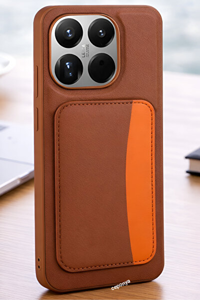 Ceponya غطاء سيليكون زور إكس-كارت لهاتف شاومي 15 تي مع حامل للبطاقات