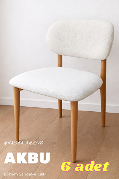 AKBU 6lı paket Yüksek Kalite Bohem Sandalye Kılıfı , Lastikli , Mutfak Sandal...