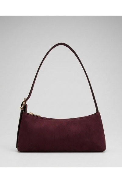 BK Bags & Accessories Süet Kadın Baget El Ve Kol Omuz Çantası