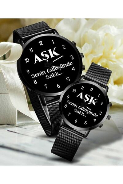 Bika Time ساعة يد للزوجين الحبيبين مكتوب عليها الحب مخفي في ابتسامتك