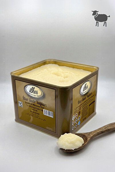 İlker Koyun Urfa Sade Yağ 2.5 KG Ghee Doğal Katkısız Saf Tereyağı Sarı Yağ Te...