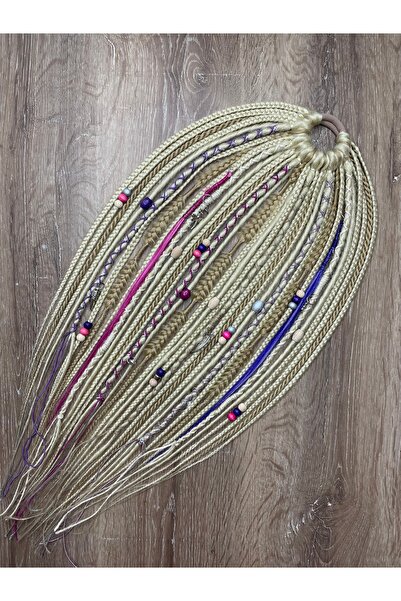 Selin Bengi Πόρπη Αφρικανική Πλεκτή Rasta Mix - 35 τμχ Πλατινένια