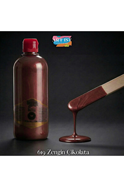 ART IST DAZZLE Metalik Sedefli ve Vernikli Su Bazlı Akrilik Boyalar 500ml | 6...