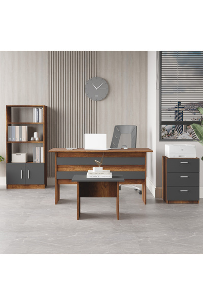 Yurupa Bega ABCD Ofis Büro Masa Takımı Barok-Antrasit BEG11-BA