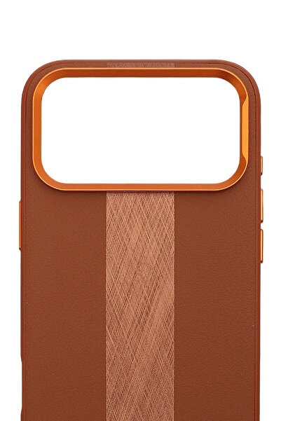 PiyasaSepeti غطاء حماية مصقول لهاتف آيفون 17 برو بلون البرونز الويسكي