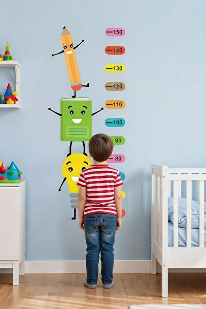 KT Decor Okul Gereçleri Boy Ölçer Gelişim Tablosu Çocuk Odası Duvar Sticker
