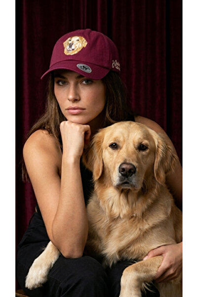 Trampoline Golden Retriever Nakışlı Şapka - Hayvan Figürlü Şapka