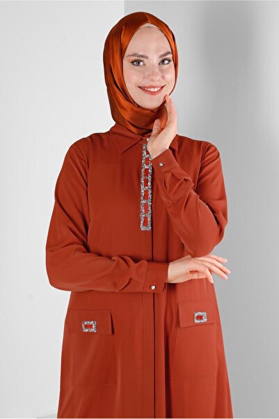 Alvina STONE PRINTED HIDDEN BUTTON TUNIC 43533