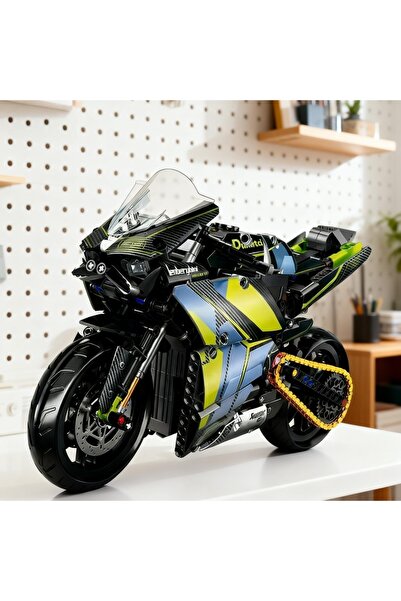 Choice L NEW 1:8 Classic Motorbike High-tech Model Building Blocks Set For Ad...
